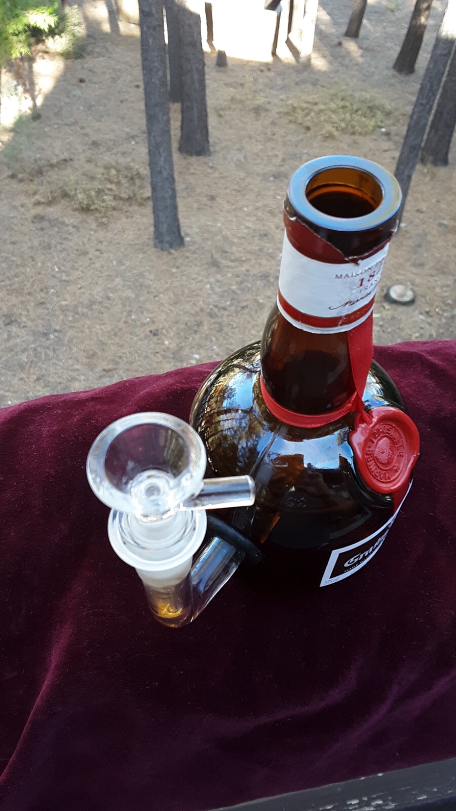 Sale! Only $22 Grand Mariner « Travel Bong » Mini Bubbler! Liquor Bottle Bong!