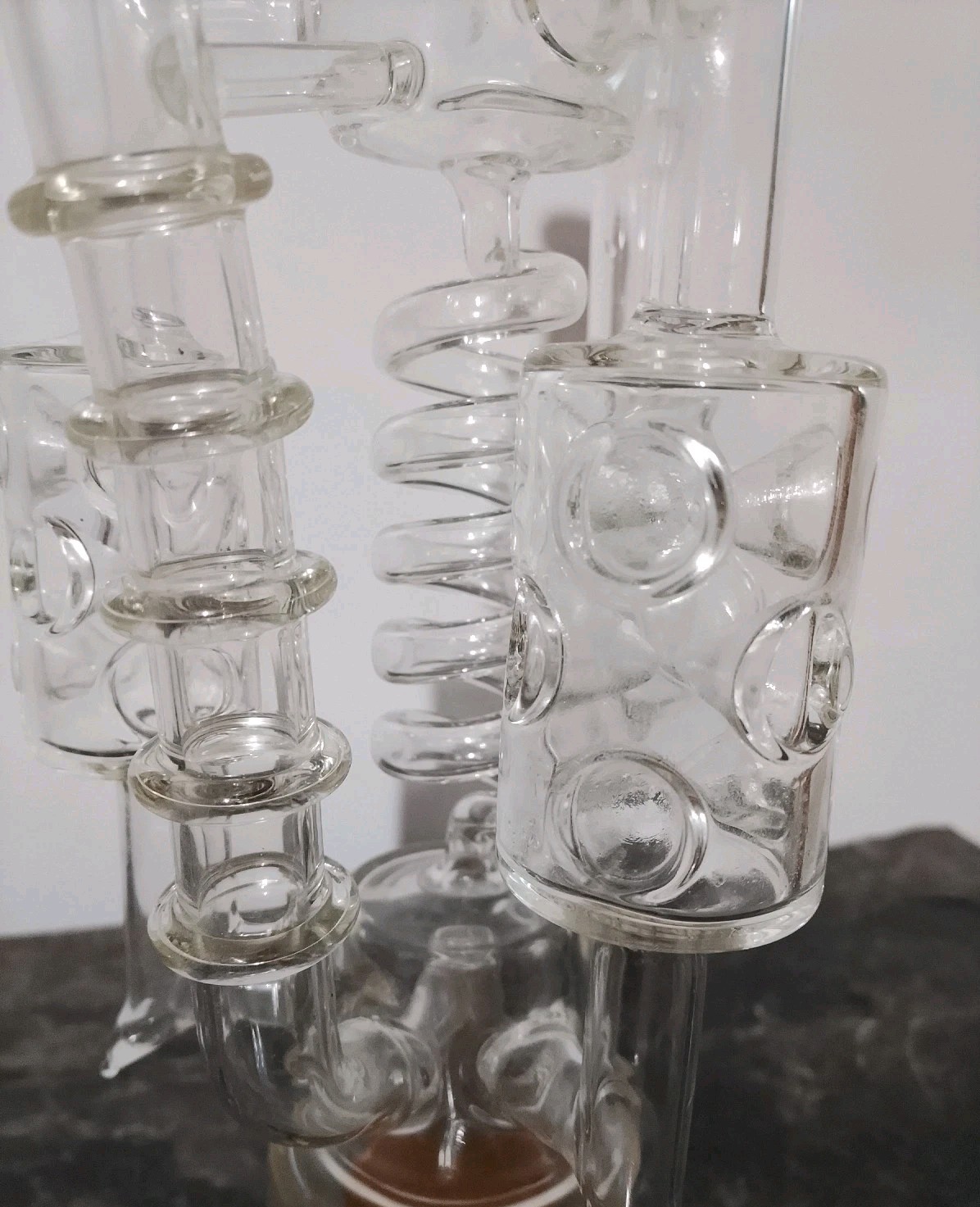 Clover Glass “The Rarest” 20-Inch Triple Chamber Glass Water Pipe