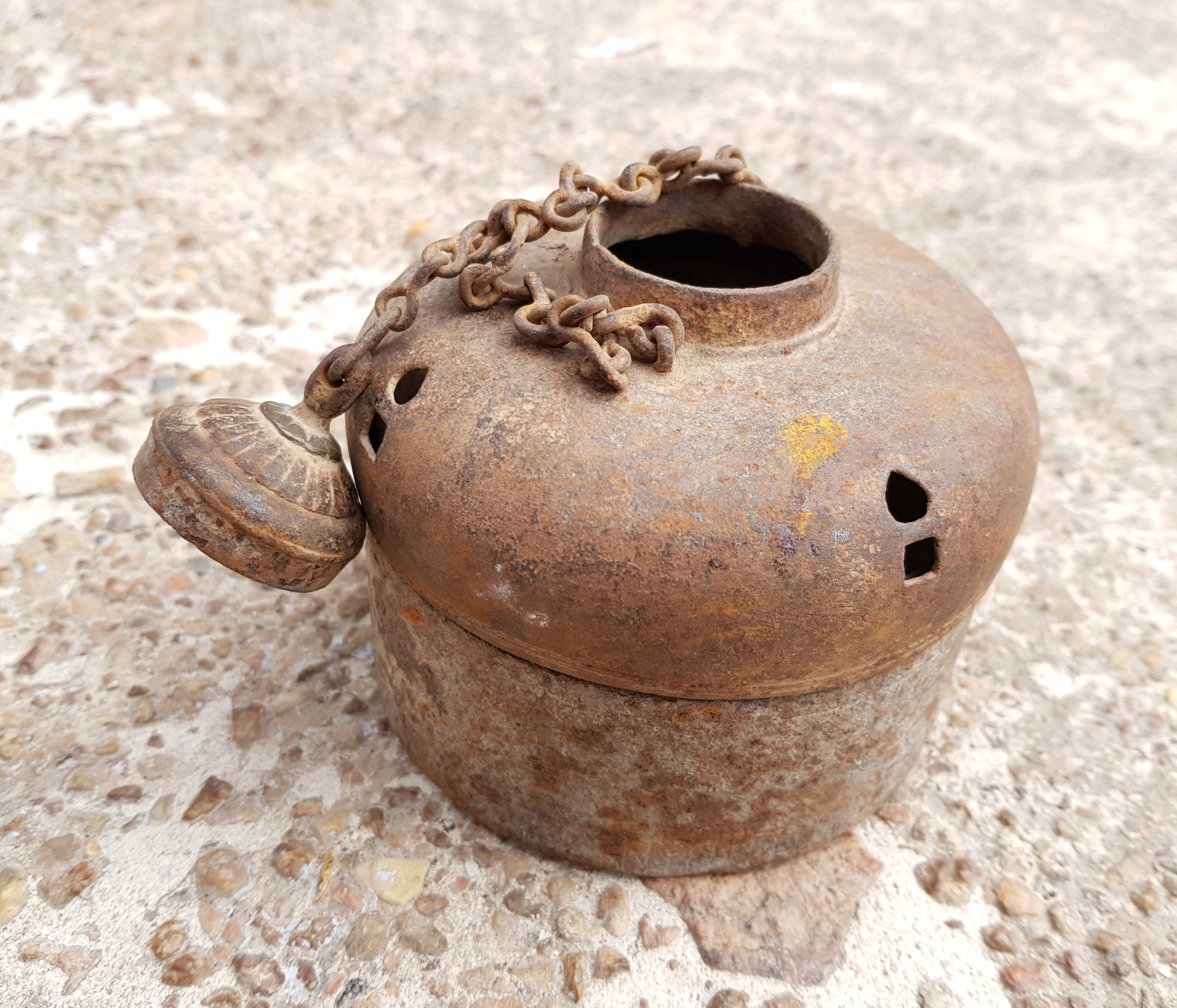 Vintage Rare Handmade Iron Hookah Pots Chilam Bowl I485