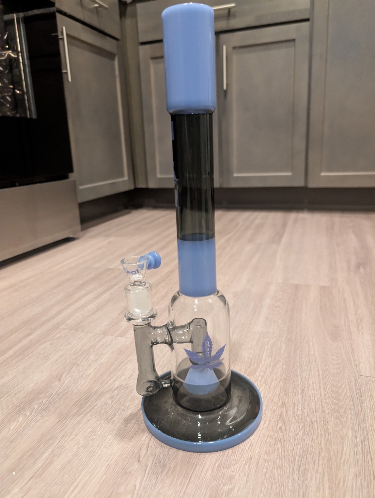 1.5 Ft aLeaf BRANDED Reverse Inverted Percolator Black & Blue Water Pipe