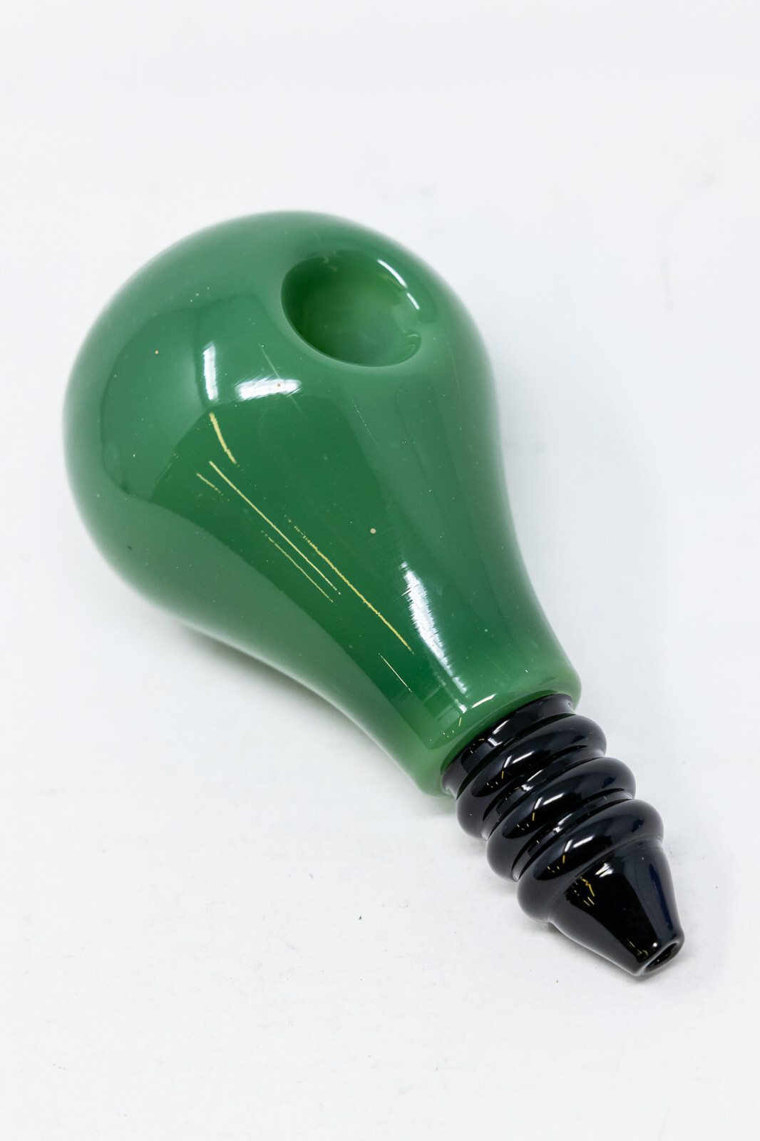 6&Prime; Collectible Green Light Bulb TOBACCO Hand Smoking Glass Pipe