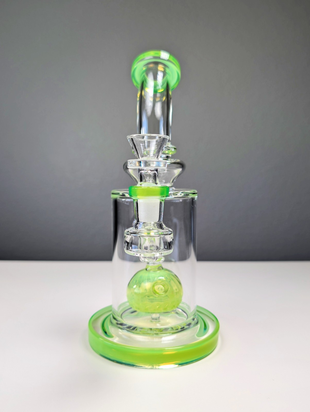 9.5&Prime; Slime Green Premium Quality Tobacco Smoking Water Pipe Hookah Bubbler Bong