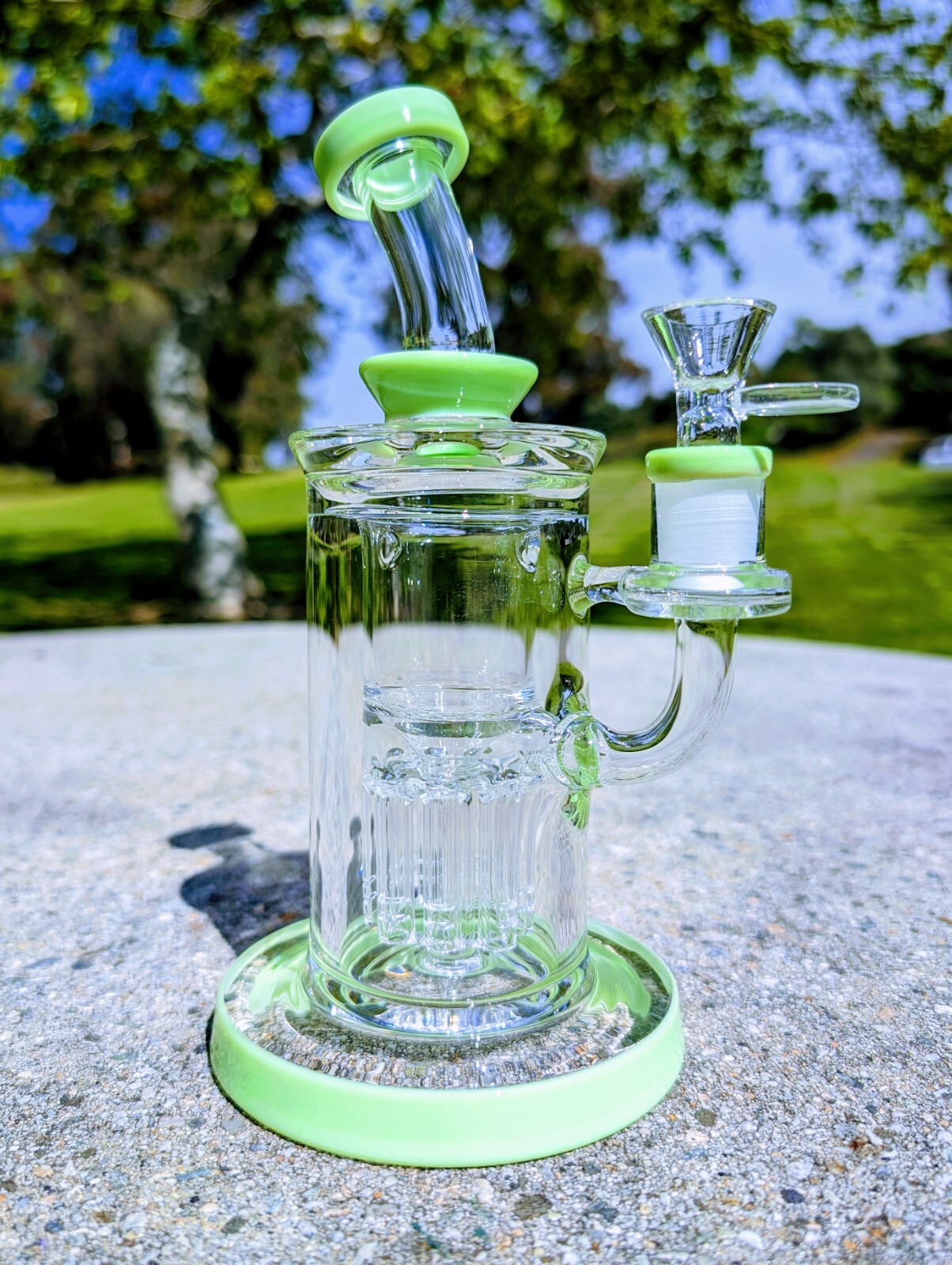 11&Prime; Premium 18mm Pink Double Tree Percolator Bong Water Pipe Hookah Tobacco