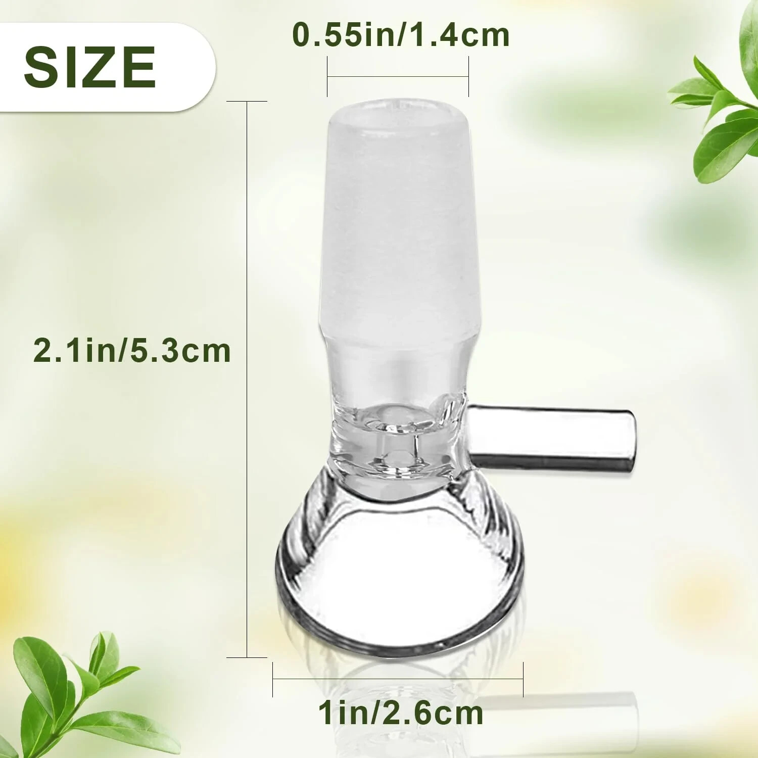 Glass Adapter 18mm Female to 14mm male, Double Glass Tube Adapter, Set of 5.