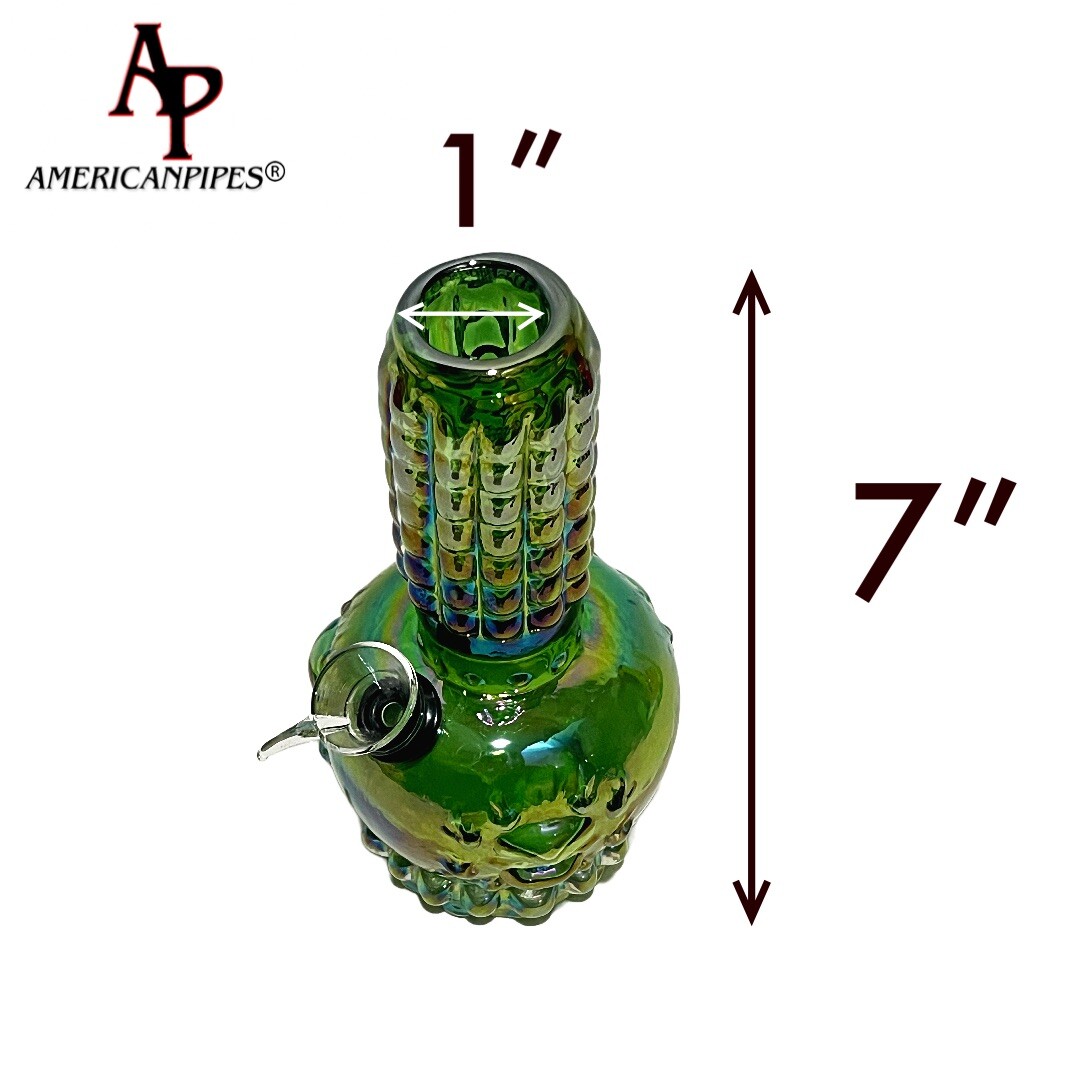7” Carnaval Water Pipe/ Heavy Soft glass Pipes By INHALE & AmericanPipes