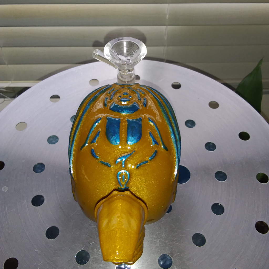 The Pharaoh Skull Bong Bubbler Water Pipe
