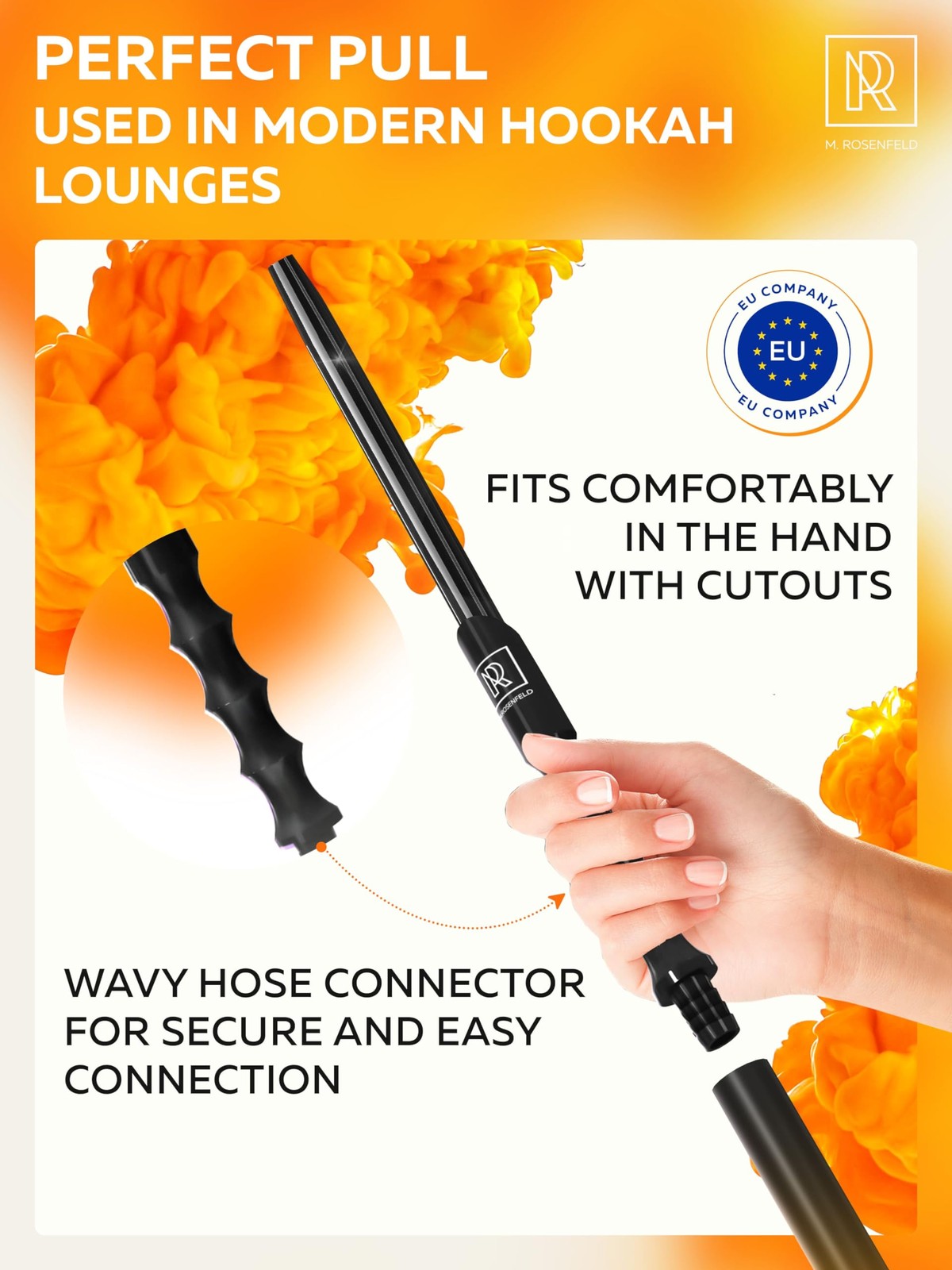Hookah Black Hose with Hookah Adapter & Mouthpiece – Cleanable Silicone Hooka