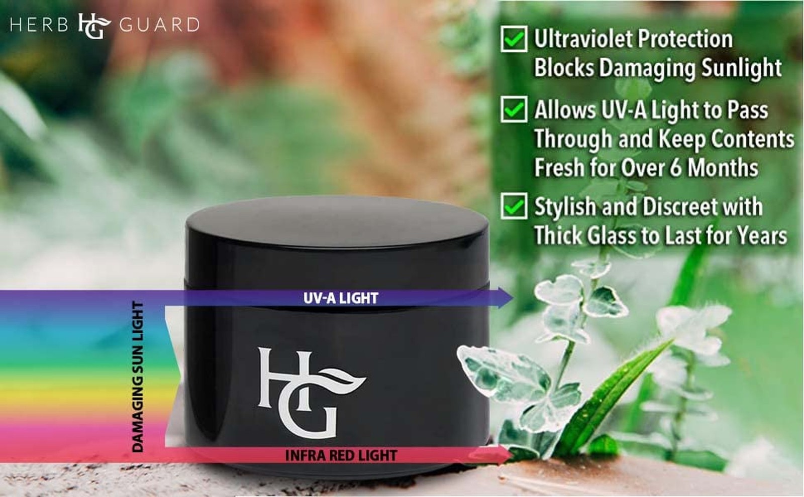 Herb Guard – Glass Airtight Jar & Container with Upgraded Child Resistant Lid…