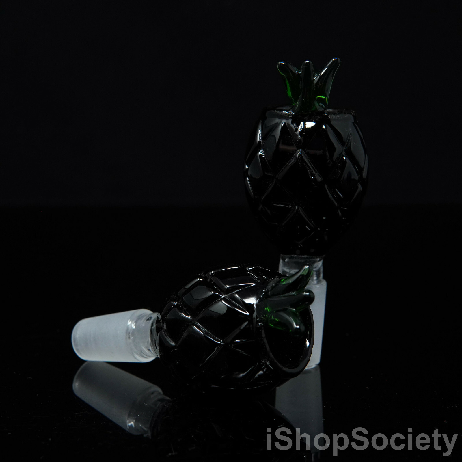3&Prime; Pineapple Slide Bowl 14mm Water Pipe Hookah Head Piece Thick Bowl BK