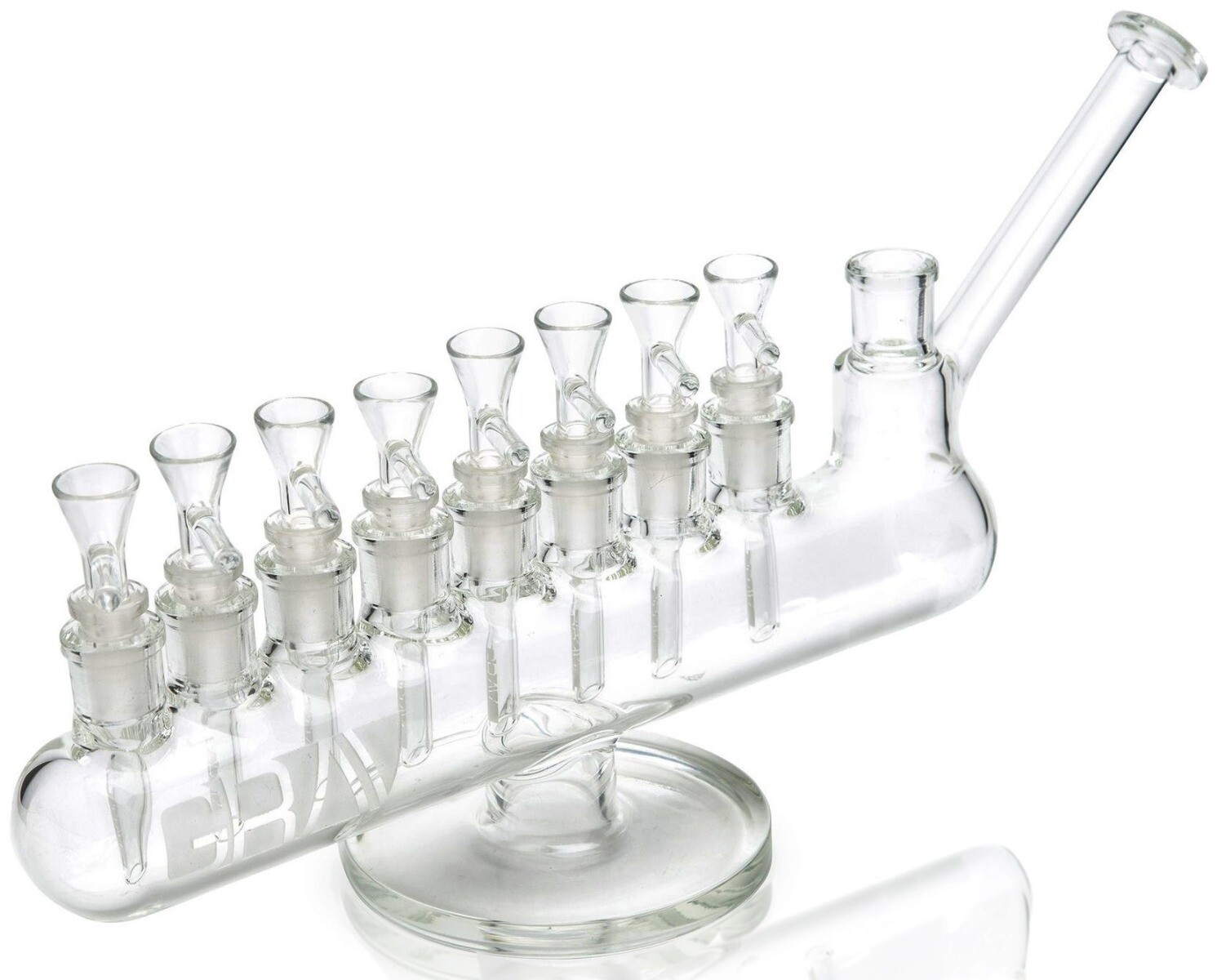 THICK Grav® Clear Menorah Bong HEAVY Glass Water Pipe HOOKAH Bubbler COOL *USA*