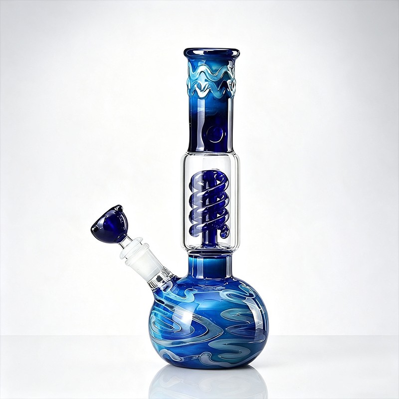 Thick 11 » Blue Glass Bong Water Pipe Smoking Hookah Thick Shisha Beaker Bubbler