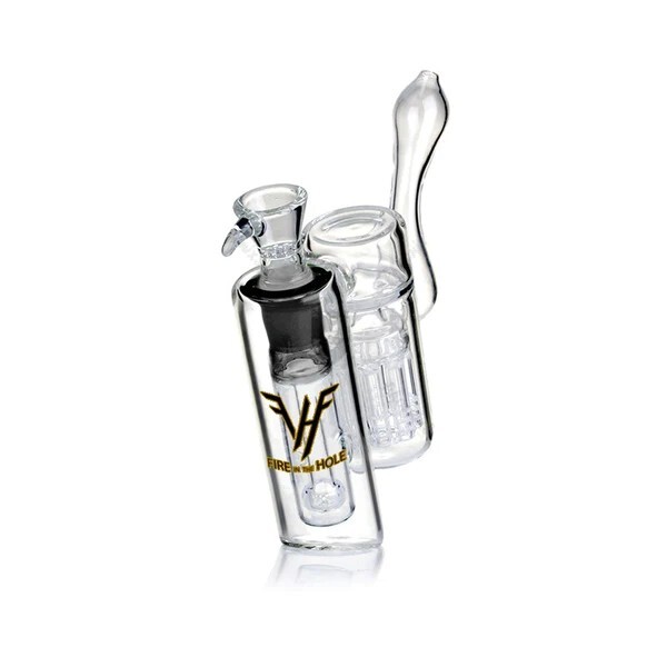 Fire in the Hole 8 Arms Perc Showhead Perc Bubblers Glass Smoking Pipe