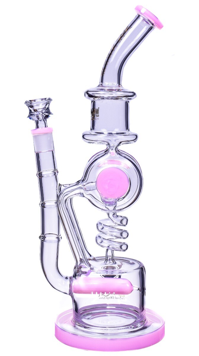 THICK 13&Prime; Lookah® RECYCLER Inline COIL Perc BONG Glass Water Pipe UNIQUE *USA*