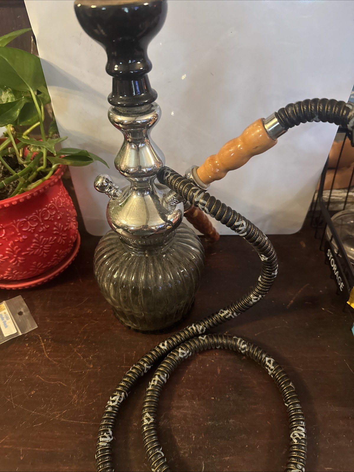 12&Prime; Black 1 Hose Hookah Set – Posh by Premium Hookah – FAST SHIPPING