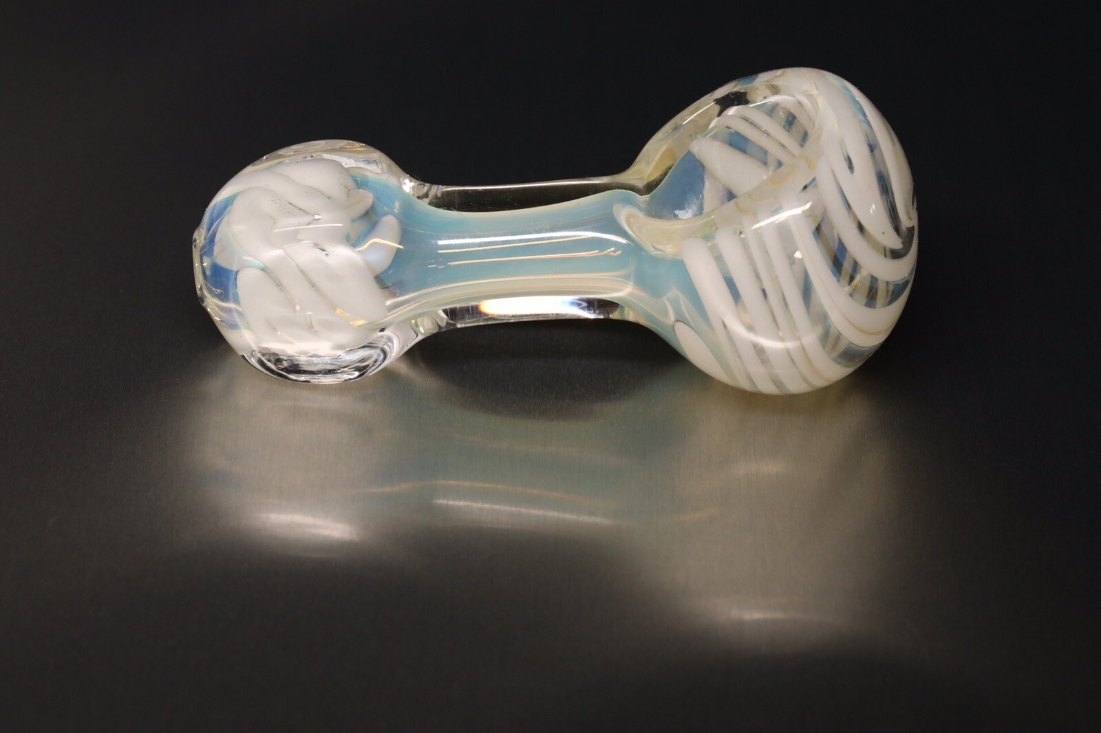 TOBACCO SMOKING HAND PIPE MINI USA HEAVY BLOWN GLASS POCKET PIPA BOWL HITTER 3”