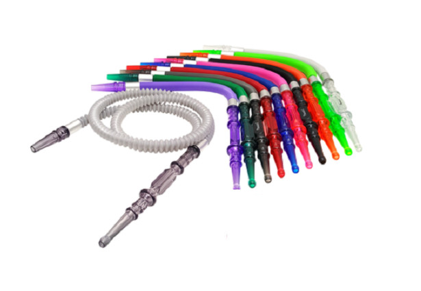 4 Ct EXPANDABLE Leonara Assorted Color 72&Prime; Inches Thick Washable Hookah HOSE