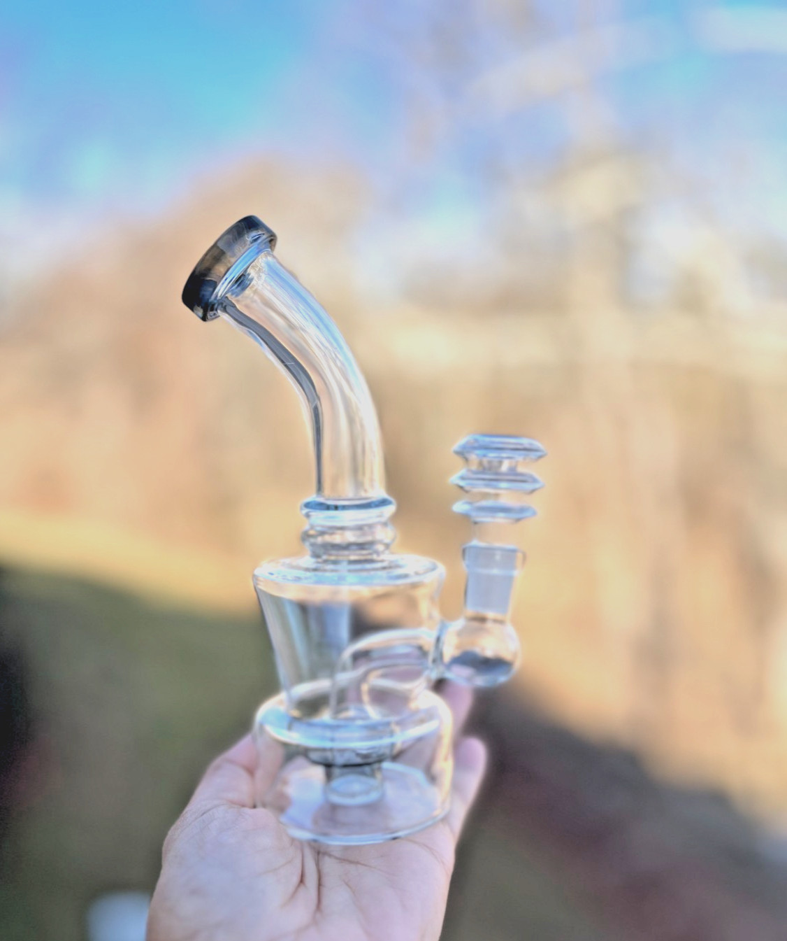 6&Prime; Fat BottomGlass Water Pipe – assorted coloR Mini Bong w/ Perc Ships From US