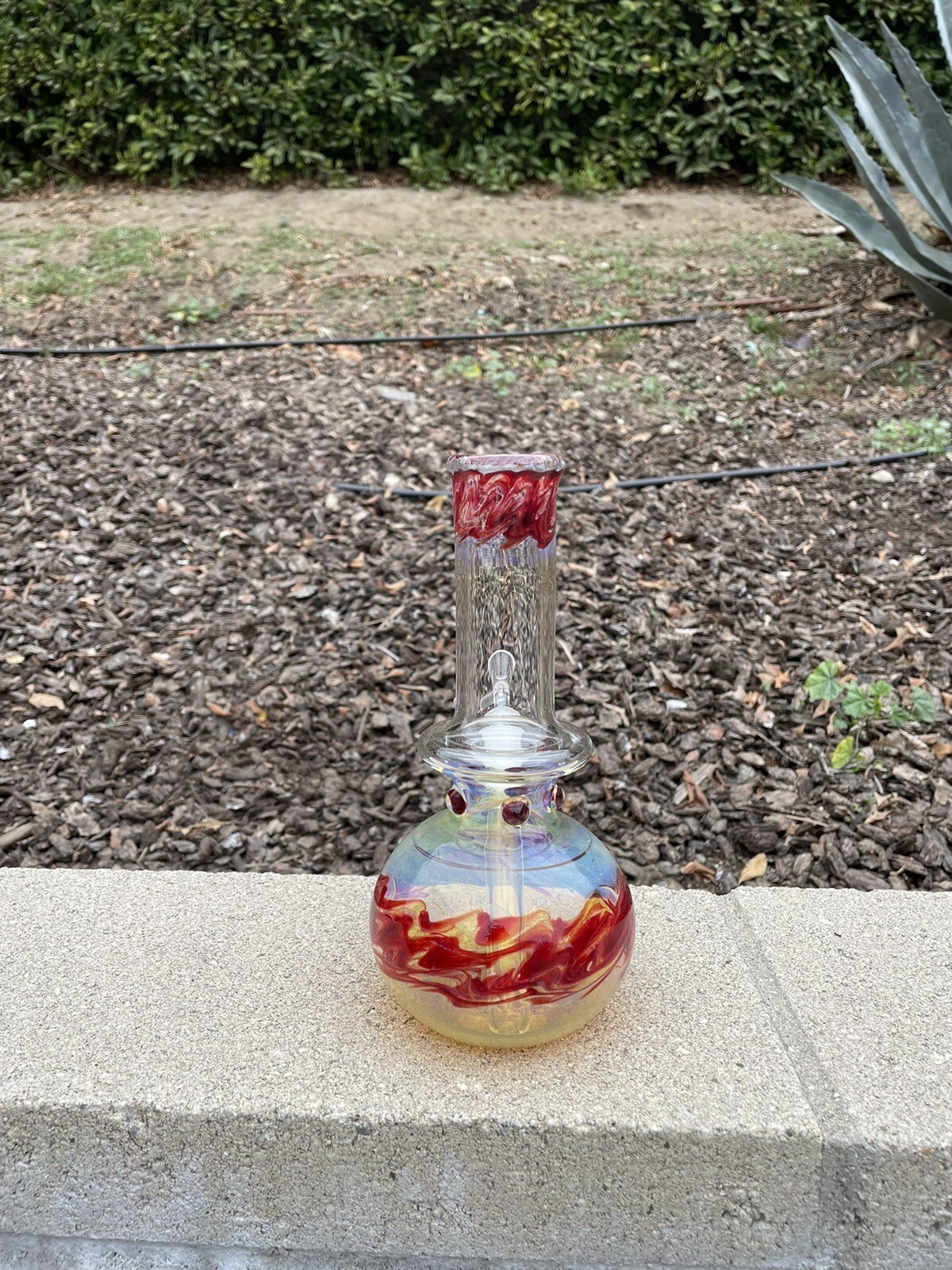 Hookah Water Pipe Heavy Glass 9”inch Base and ball Fumed Bong