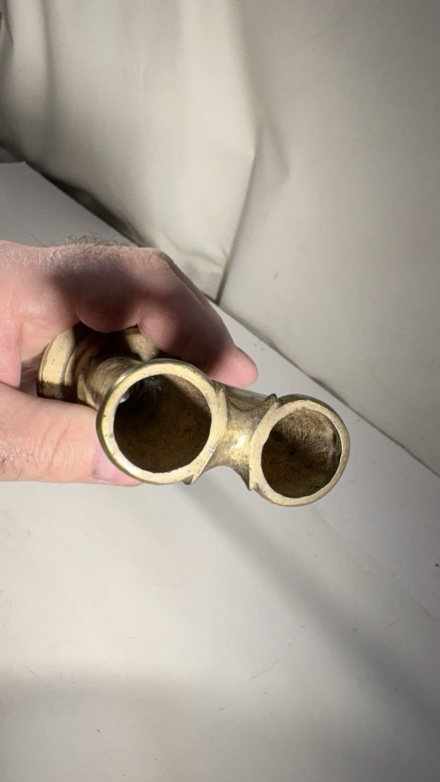 Rare Hookah Part Top Brass Tubes Threaded Bottom K