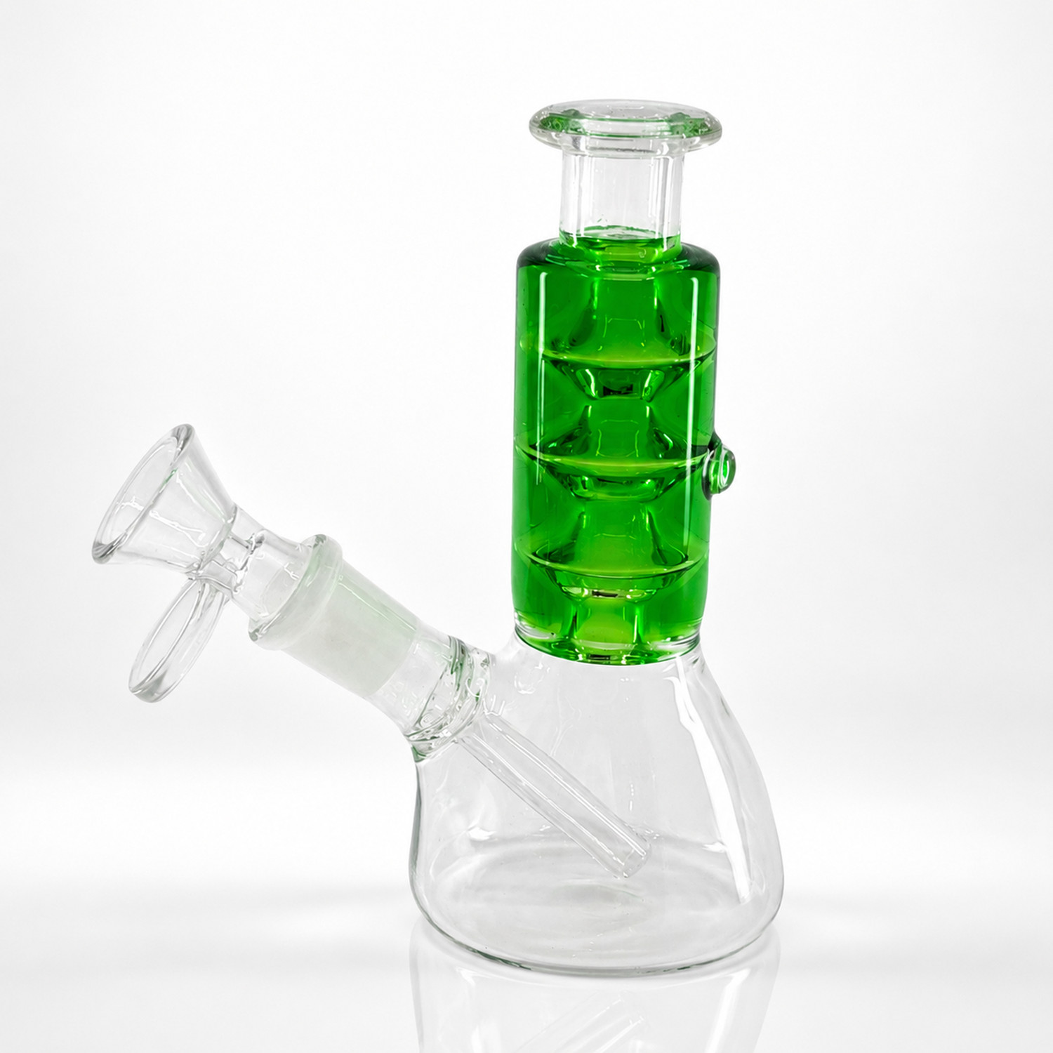 5.5&Prime; Green Mini Glycerin Freezable Glass Beaker Bong Water Pipe Smoking Hookah