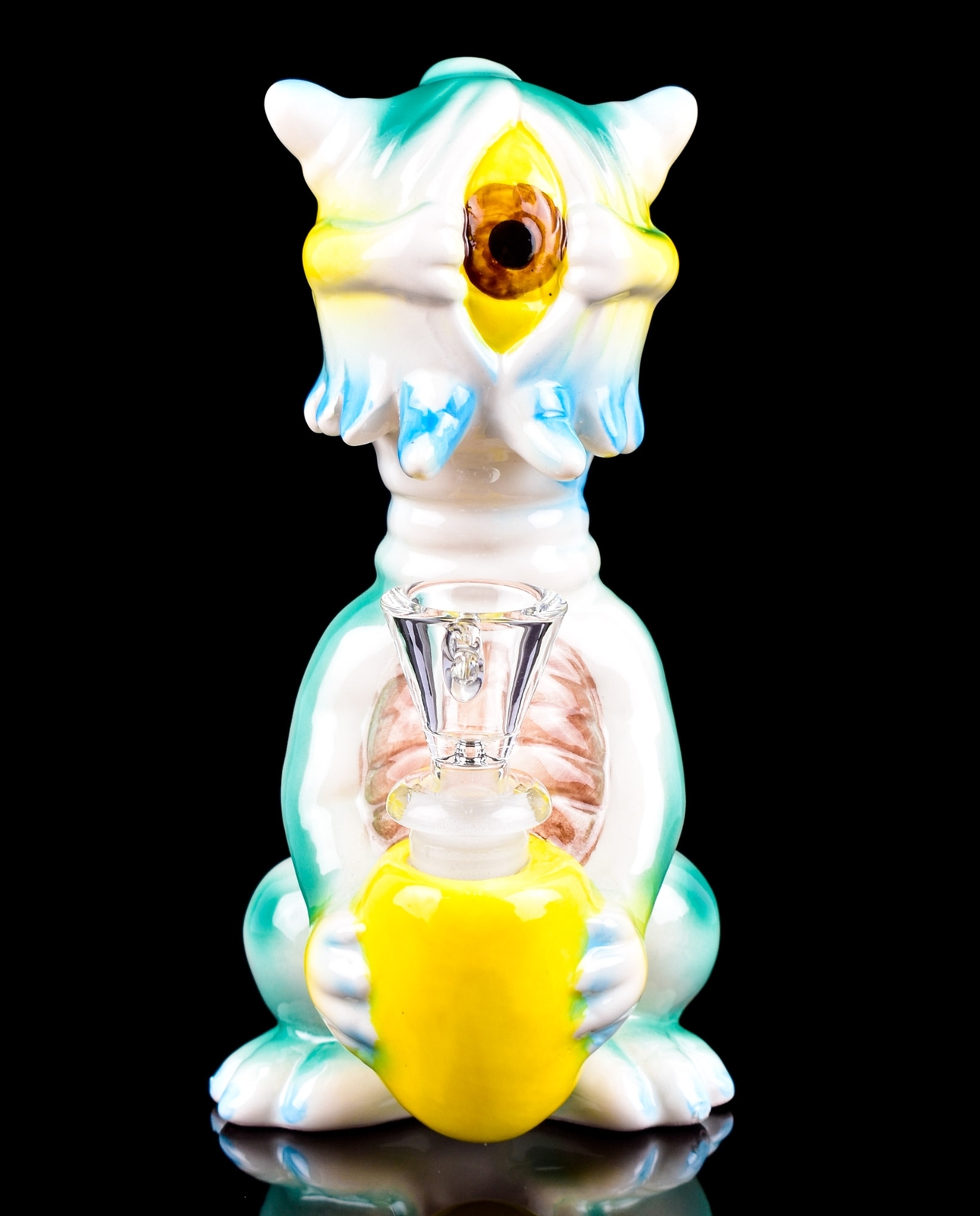 7&Prime; INCH ALIEN Eyed Bong CUTE Ceramic Water Pipe Hookah Halloween Special *USA*