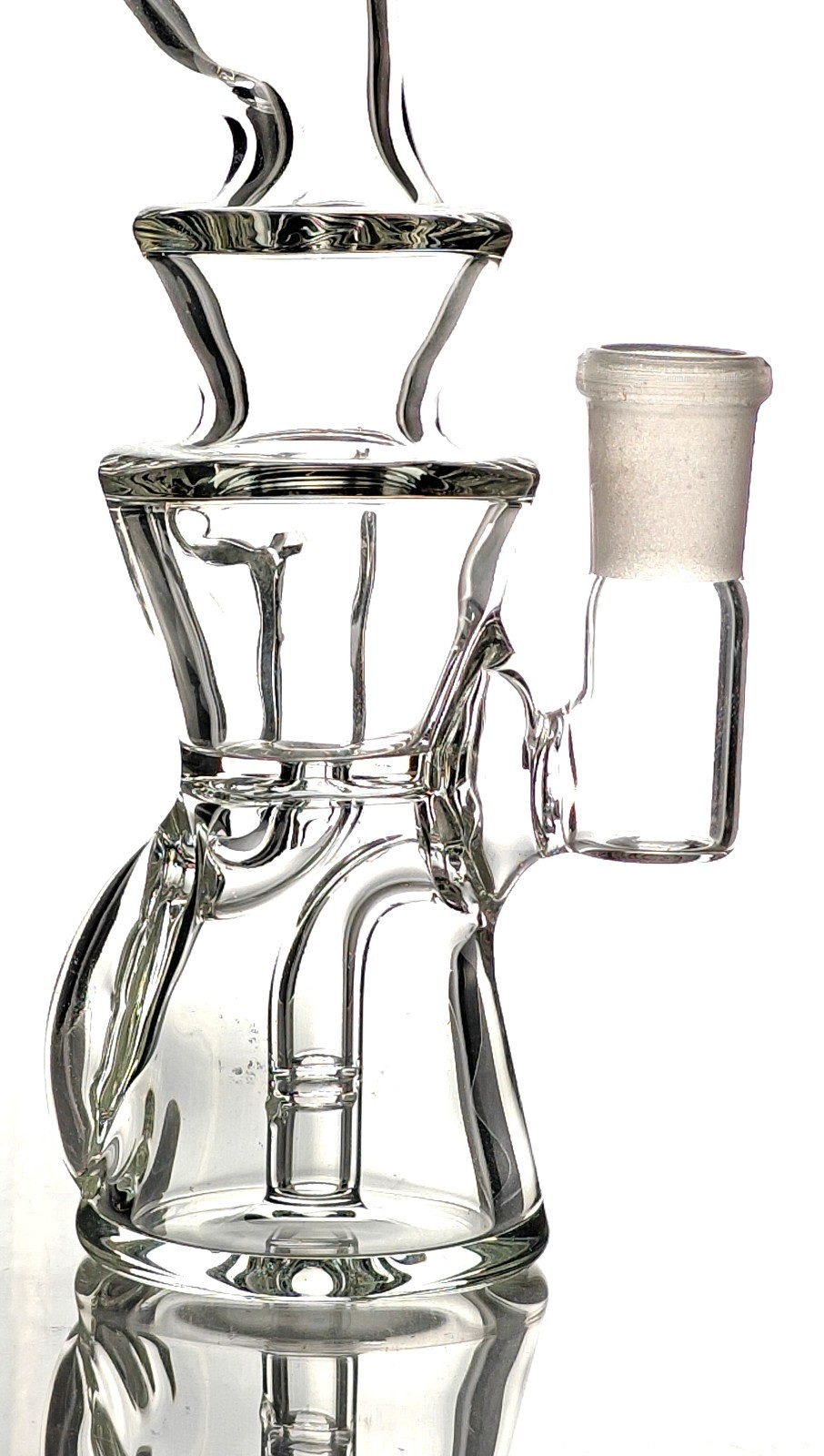 Miniature Recycler Rig, 5.5&Prime; Inches Tall, Includes 14mm Bowl, Clear, Percolator