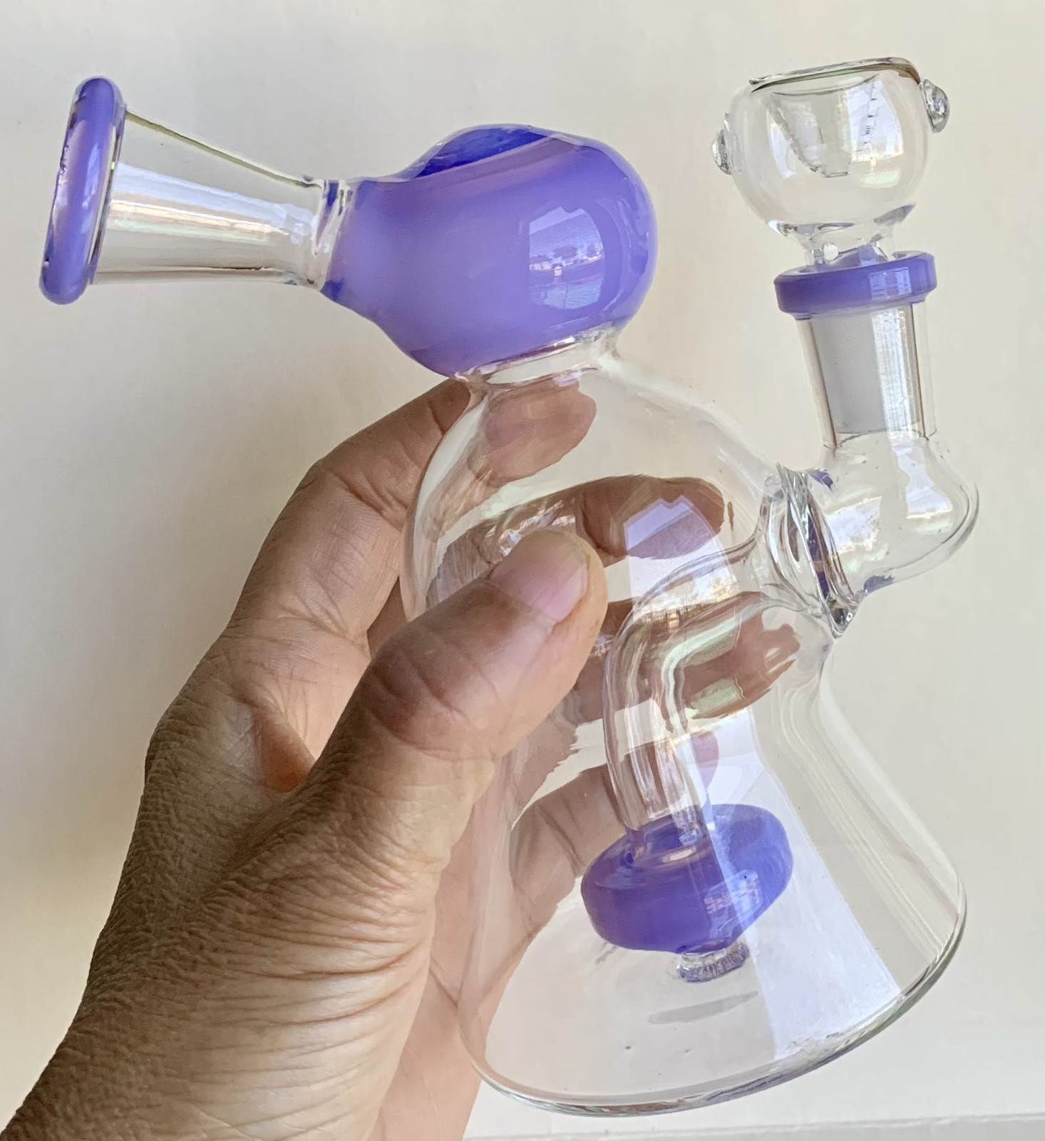 5.5 inch Tall Glass Hookah Tobacco Water Pipe Percolator with 14mm Male Bowl