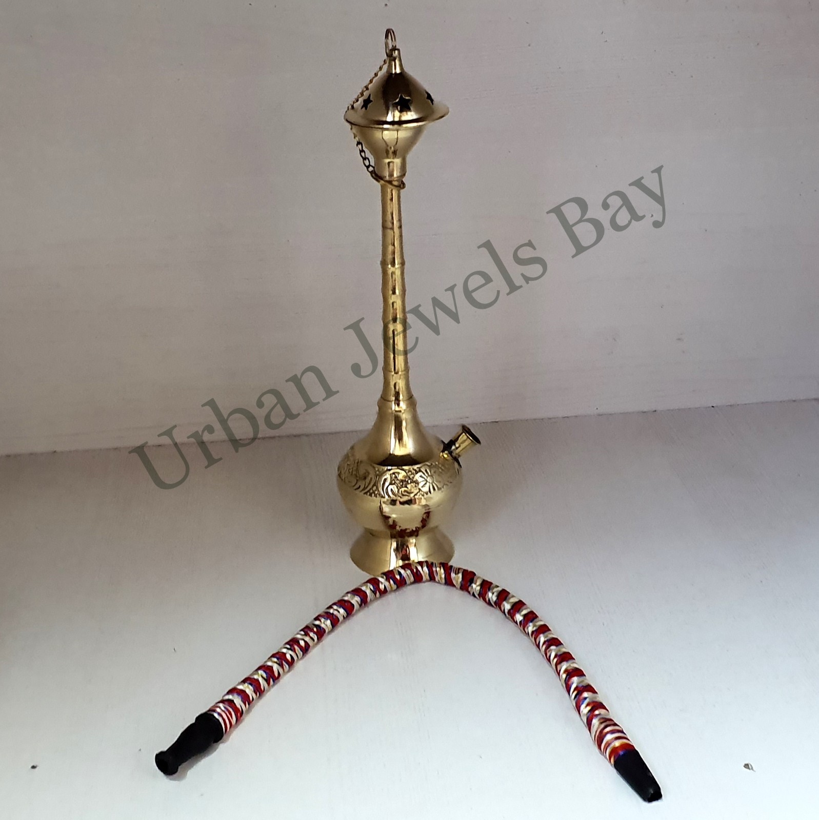 Antique Brass Hookah Miniature, 9 inch Nostalgic Hookah Miniature, Home Decor&rsquo;s