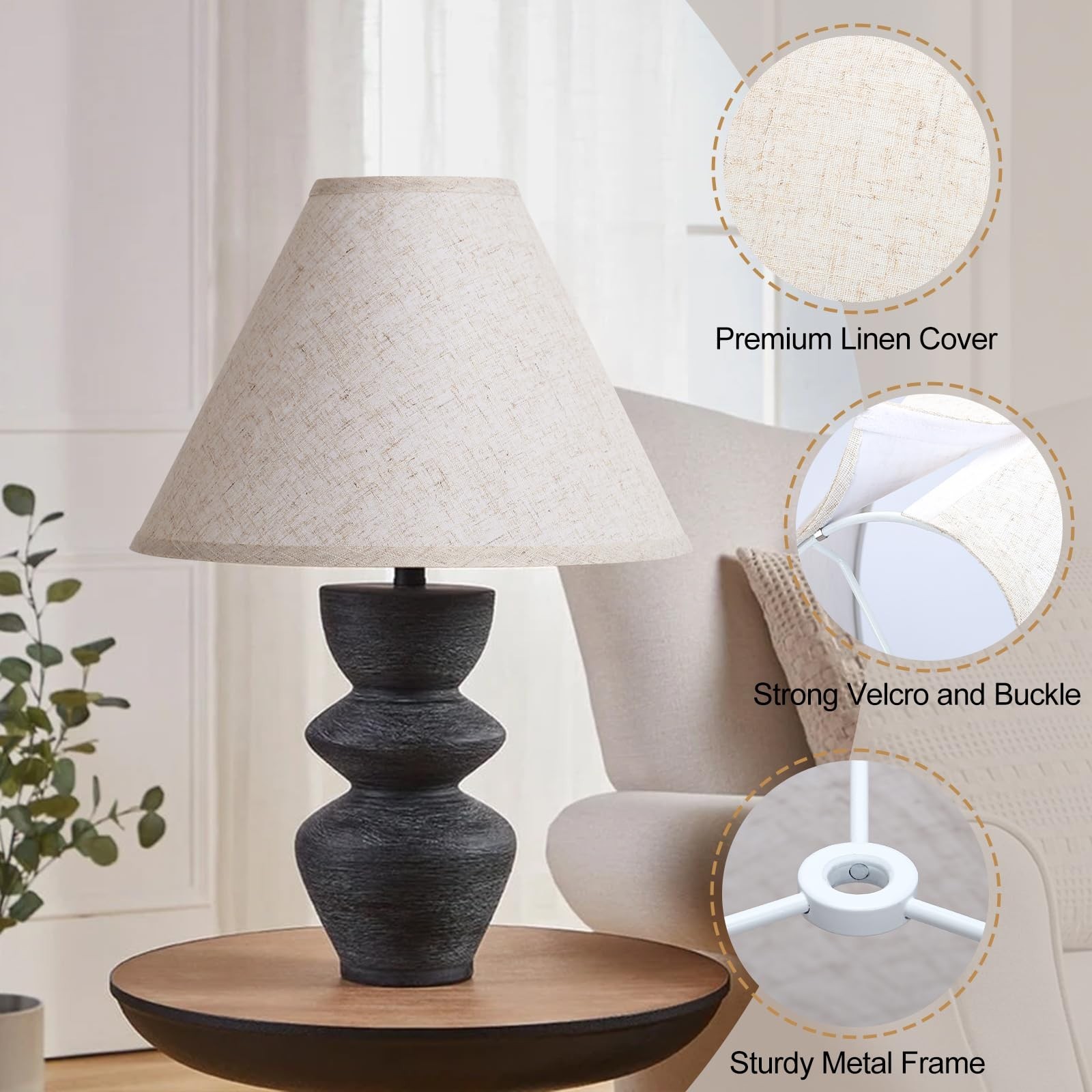 Seaside Village Empire Lamp Shades Set 2, 6&Prime; Top X 16&Prime; Bottom X 10.8&Prime; High