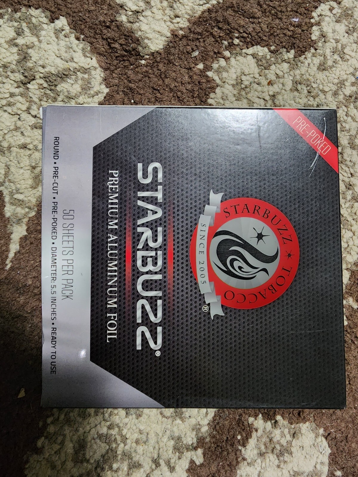 Starbuzz Premium pre-poked Aluminum Foil 50 sheets 5.5 inches. new free ship