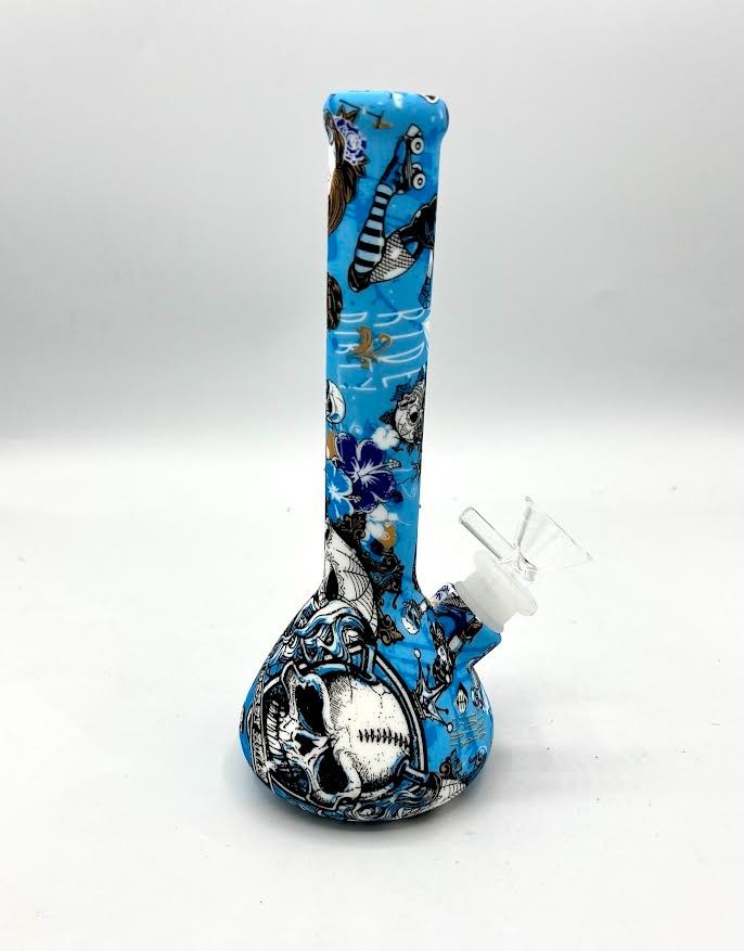 8&Prime; Silicone Water Pipe Bong Hookah Smoking Bubbler Shisha Tobacco Pipe