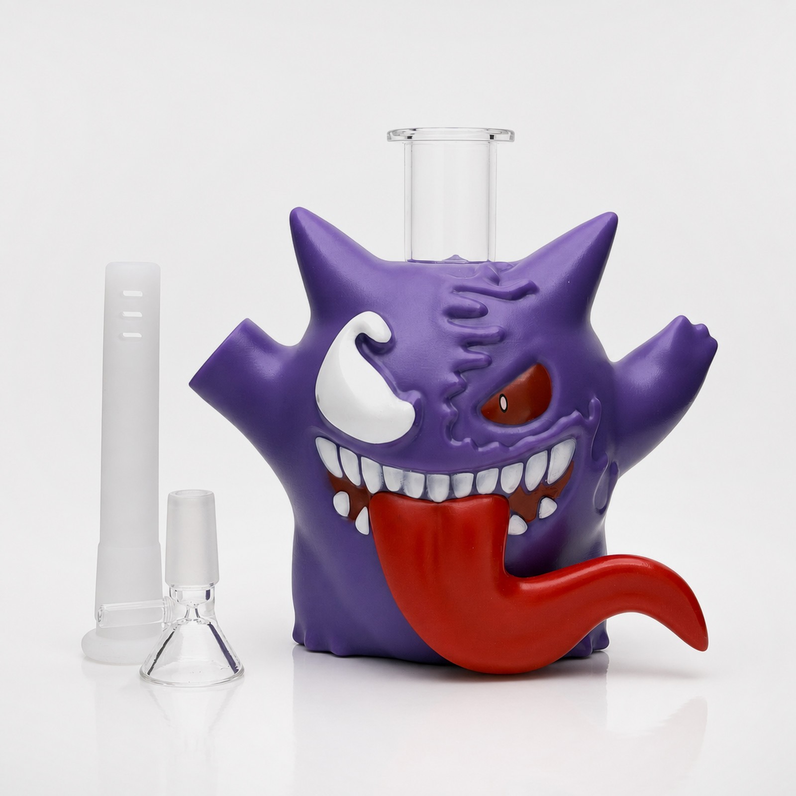 5.8&Prime; Purple Ghost Monster Glass Bong Water Pipe Smoking Tobacco Hookah Halloween