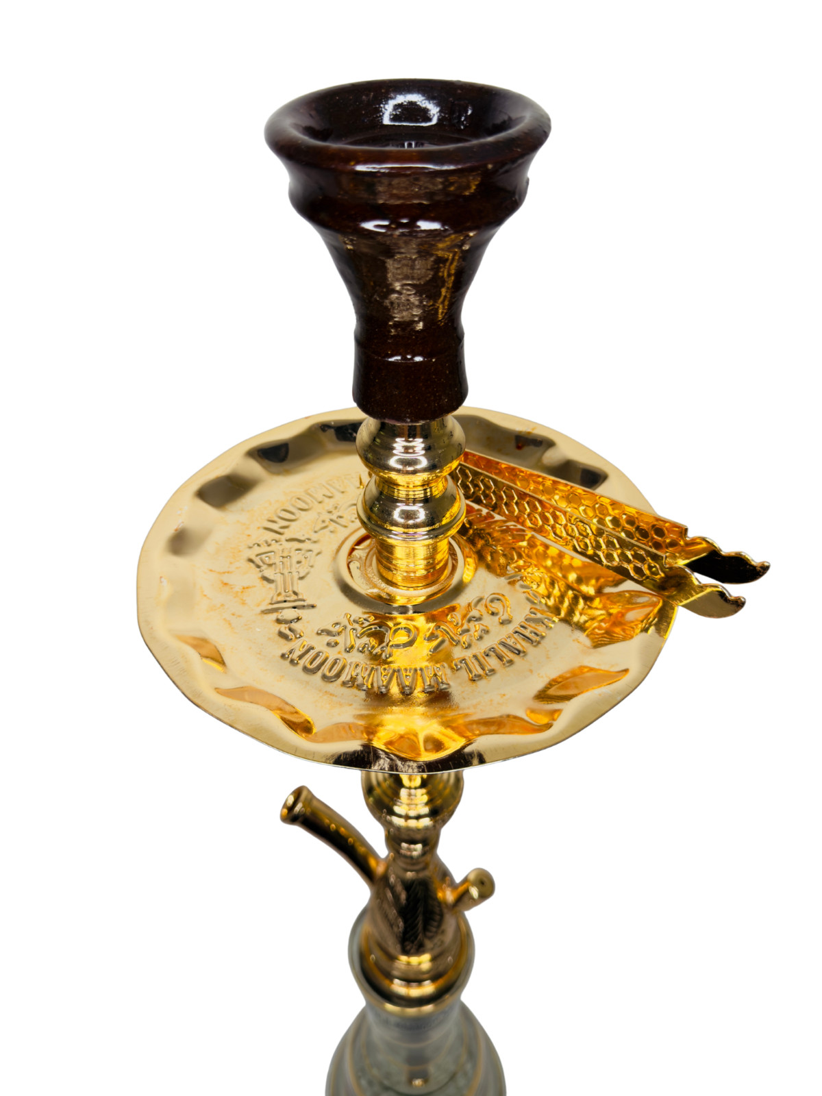 Khalil Maamoon Egyptian Hookah shisha set handcrafted Fanus (Gold-Oxide)