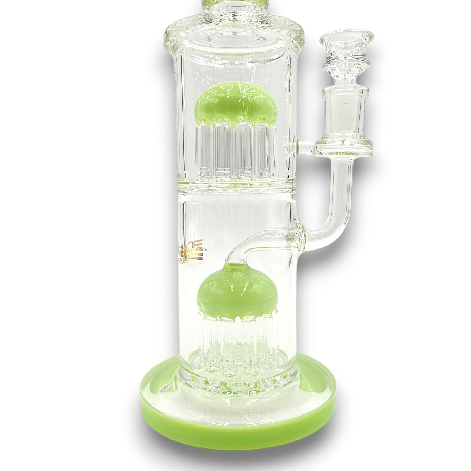 12&Prime; Straight Tube Beaker Bong Glass Water Pipe DUAL TREE PERC Hookah | Bougie