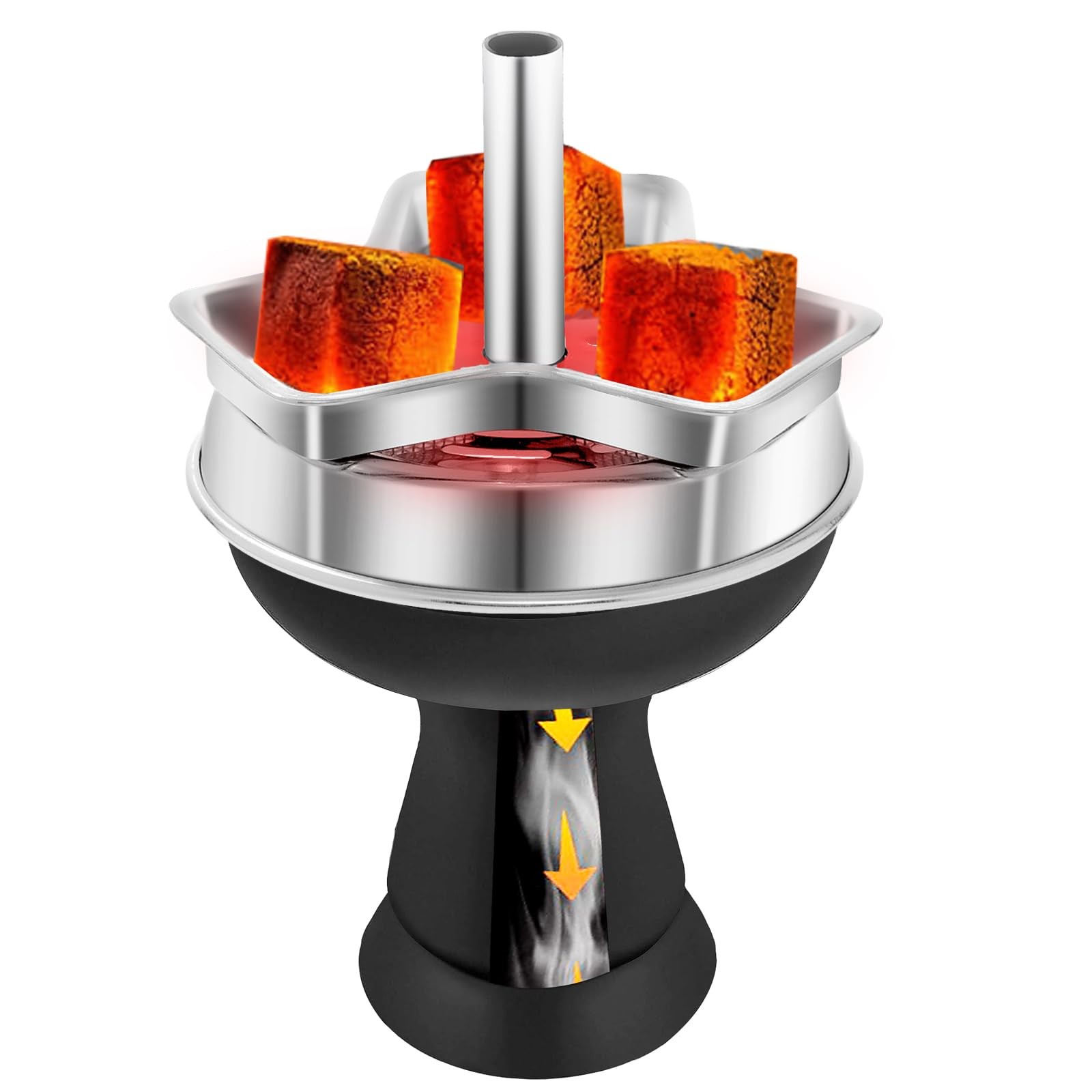 Hookah Bowl – Silicone Phunnel Bowl – Black Shisha Bowl with 7 Holes – Right …