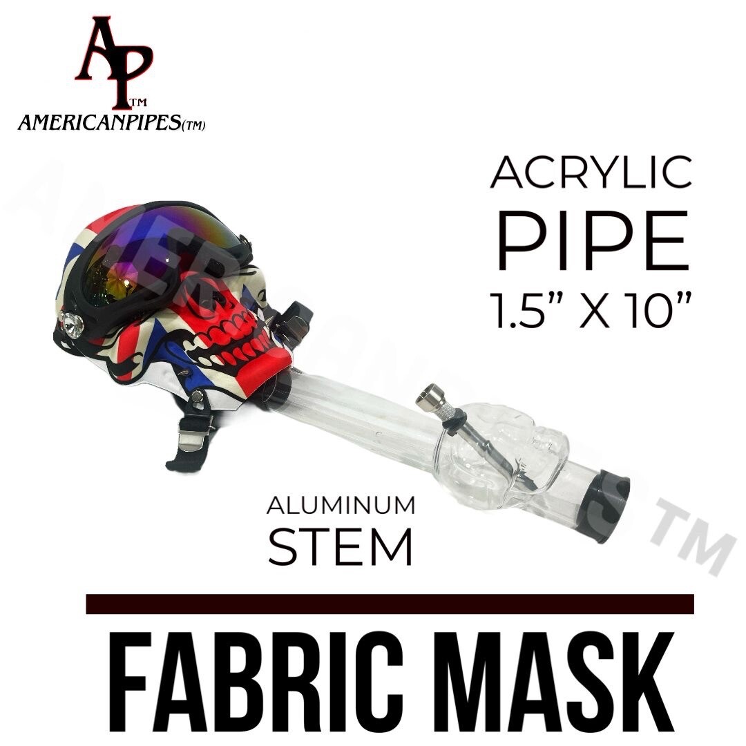 INHALE®️ HIGH QUAITY FABRIC GAS MASK SMOKING HOOKAH PIPE A SKULL DESIGN PIPE