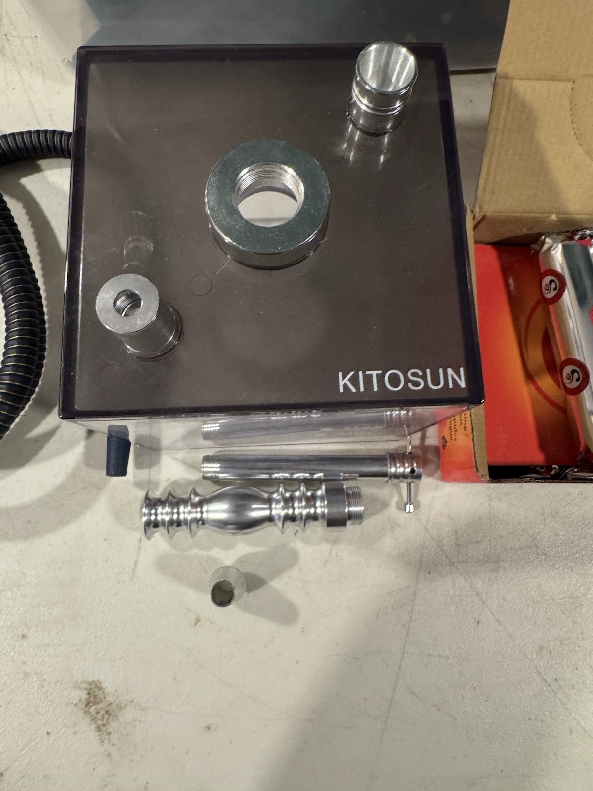 Kitosun Cube Hookah As Is Parts Sunlight Charcoal