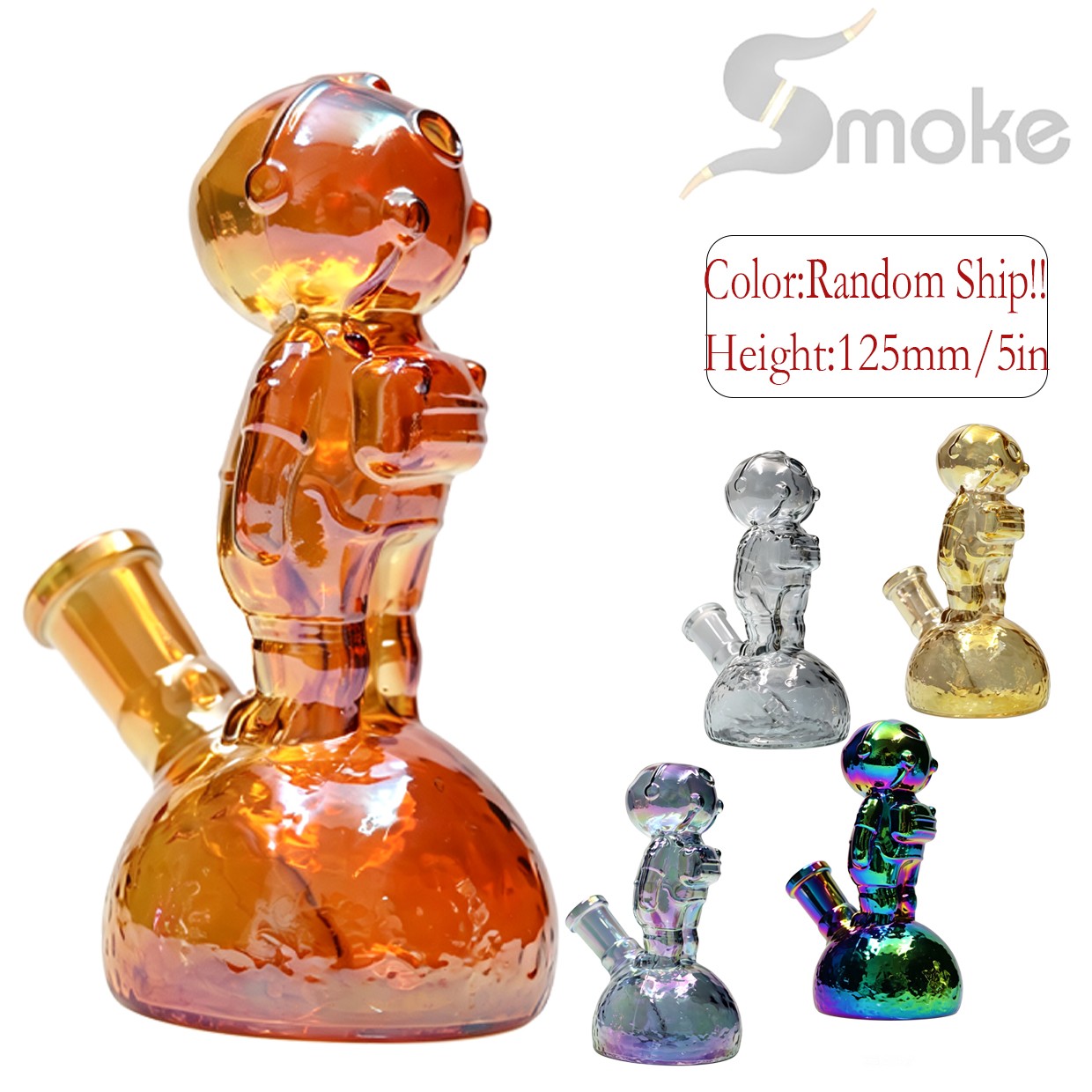 Pilot 5IN Glass Bong and Water Pipes Smoking Bubbler Mini Bong 14mm Bowl Random