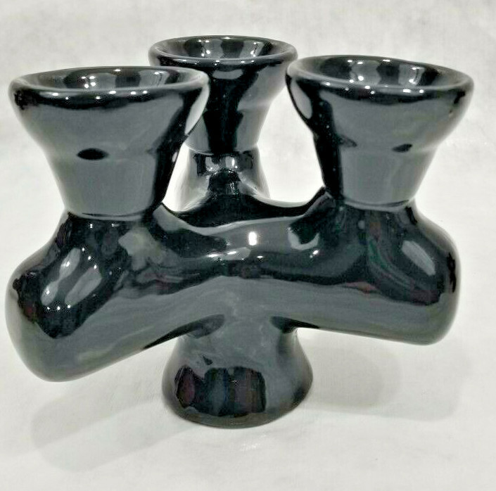 INHALE® 3 Way Ceramic BOWL FOR HOOKAH WATER PIPE BLACK