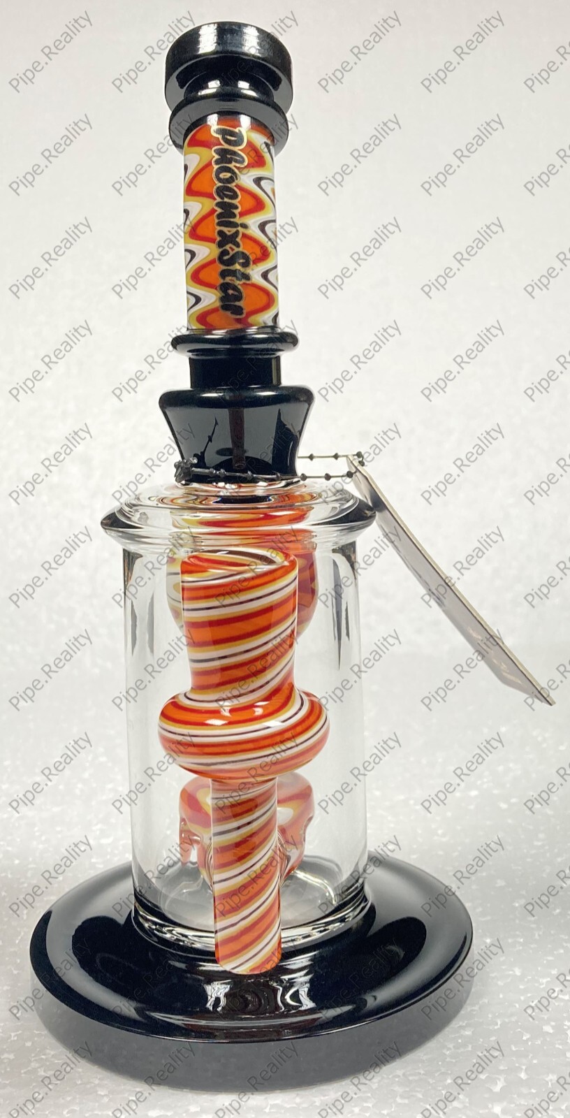 8&Prime; Black Red Orange Yellow White Wig Wag Torus Recycler Showerhead Perc Bubbler