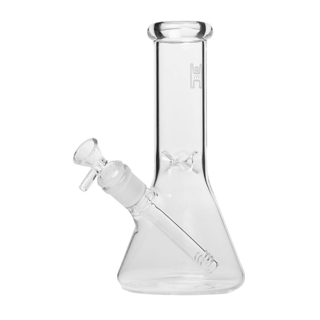 Human Grade 9&Prime; Beaker Water Pipe SMOKE GREY Thick Borosilicate Glass