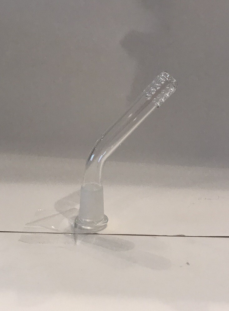4” Inch Down Swiss Honeycomb Perc Curved Glass 45 Degree Bent 14mm Grommet