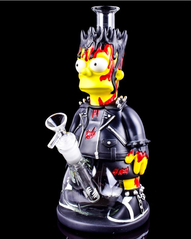 Rare 11.5&Prime; Zombie Bart Silicone Bong (see video)