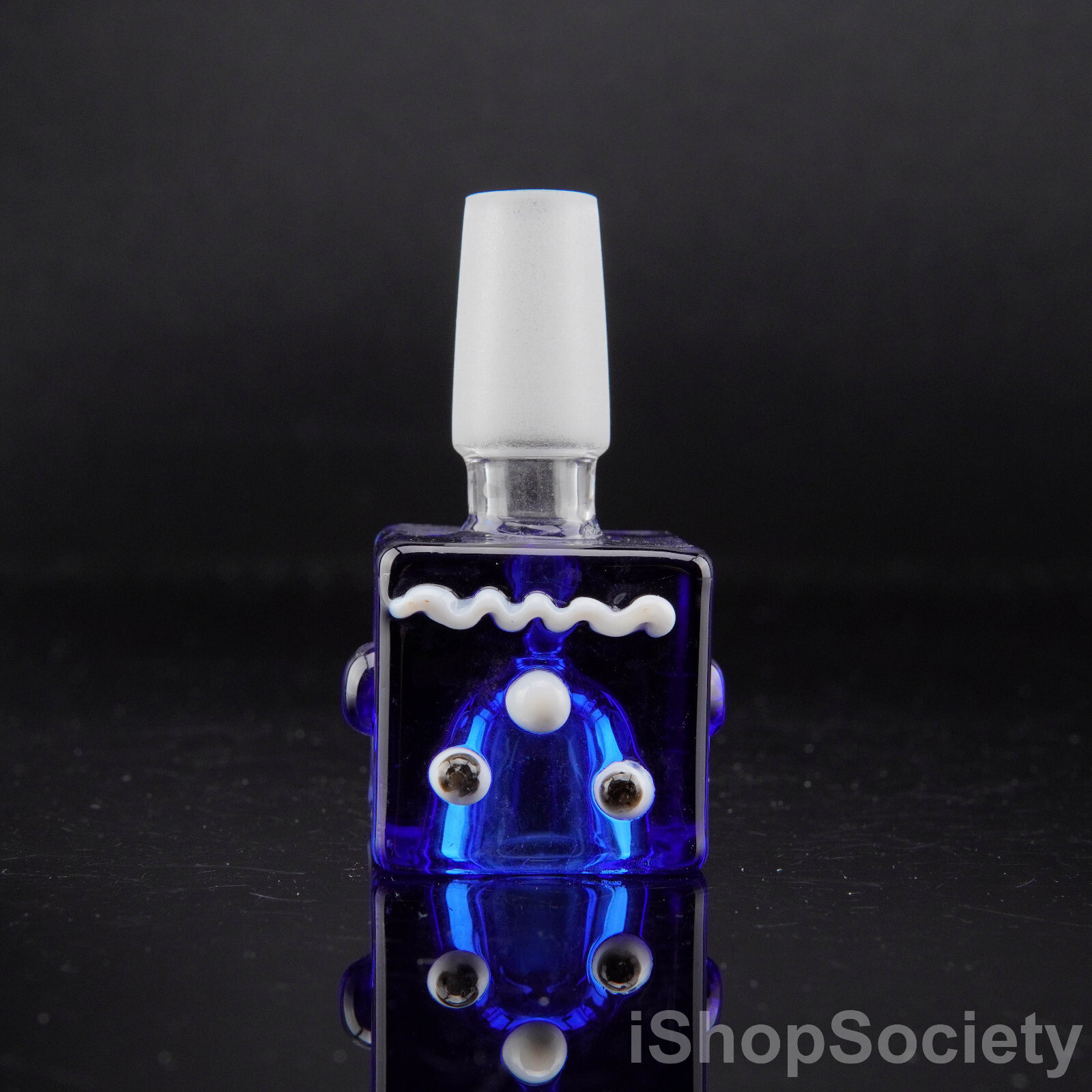 2½ » Square Robo Glass Slide Bowl 14mm Water Pipe Hookah Head Piece Thick Bowl BL