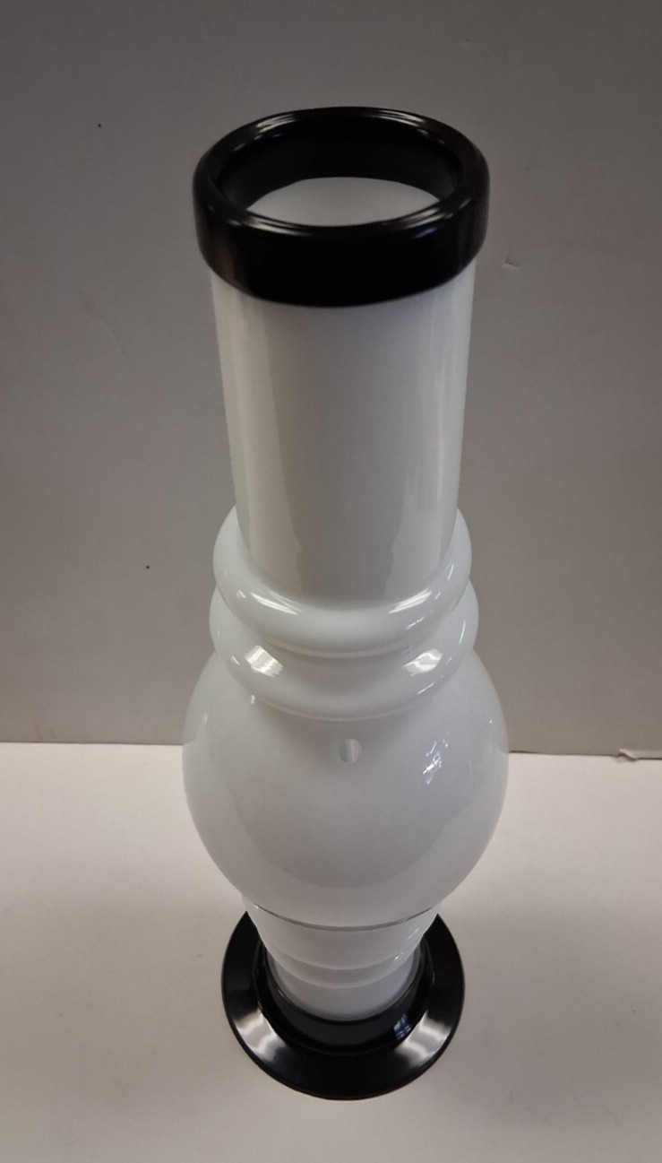12&Prime; ACRYLIC PLASTIC LARGE BUBBLE HOOKAH WATER PIPE BONG THUMB CARB 2&Prime;M WHITE