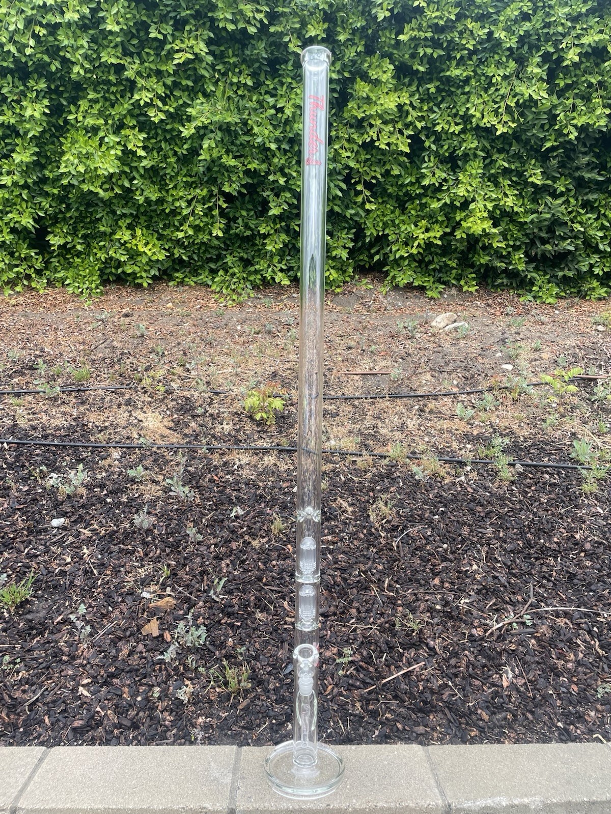 58”inch Straight 50mm wide and 5 mm Thick Water Pipe Bong Clear