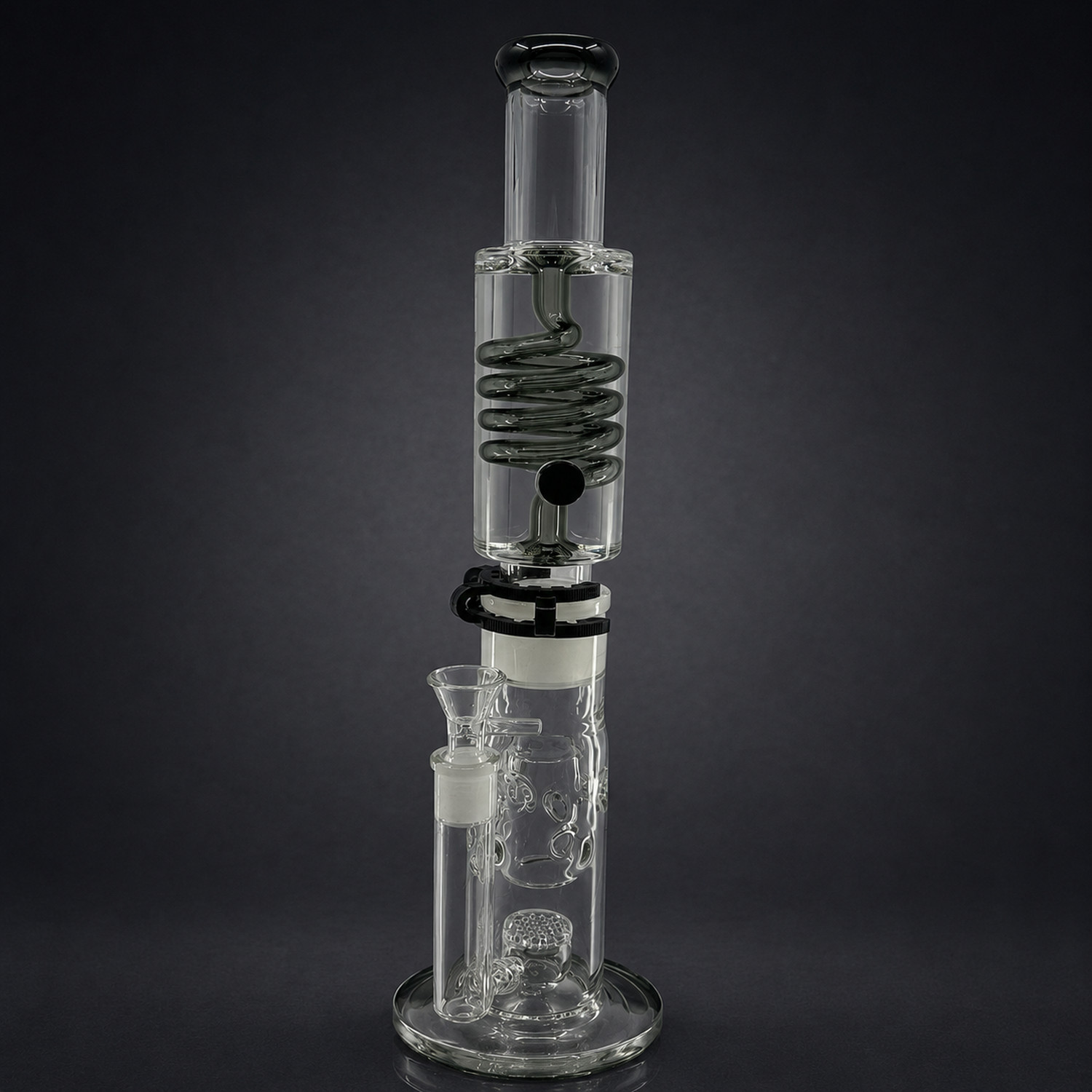 15&Prime; Detachable Glycerin Coil Freeze Water Pipe Bong Percolator 14mm Glass Bowl