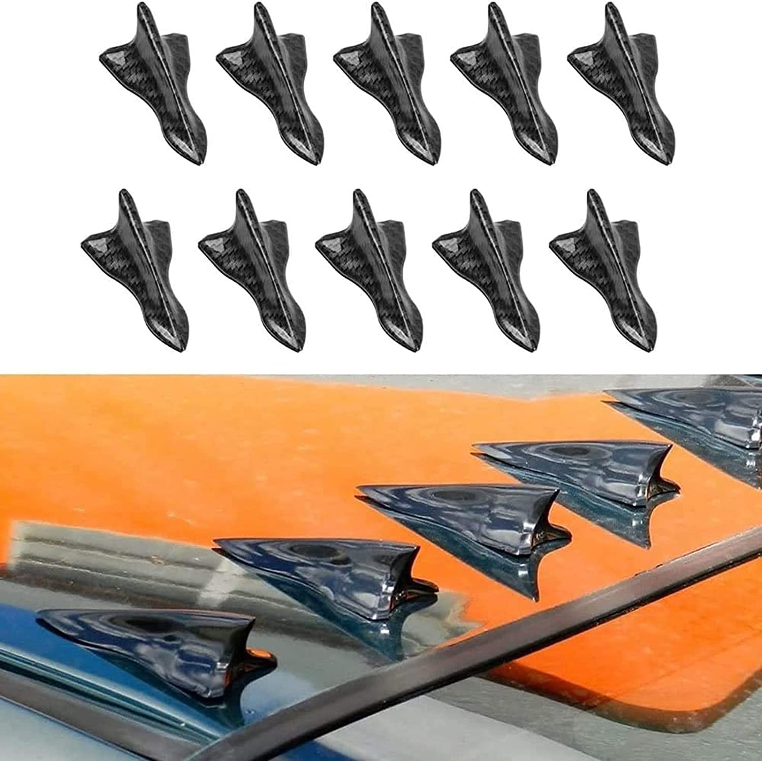 Air Vortex Generator Diffuser Shark Fin 10Pcs Set Kit Compatible