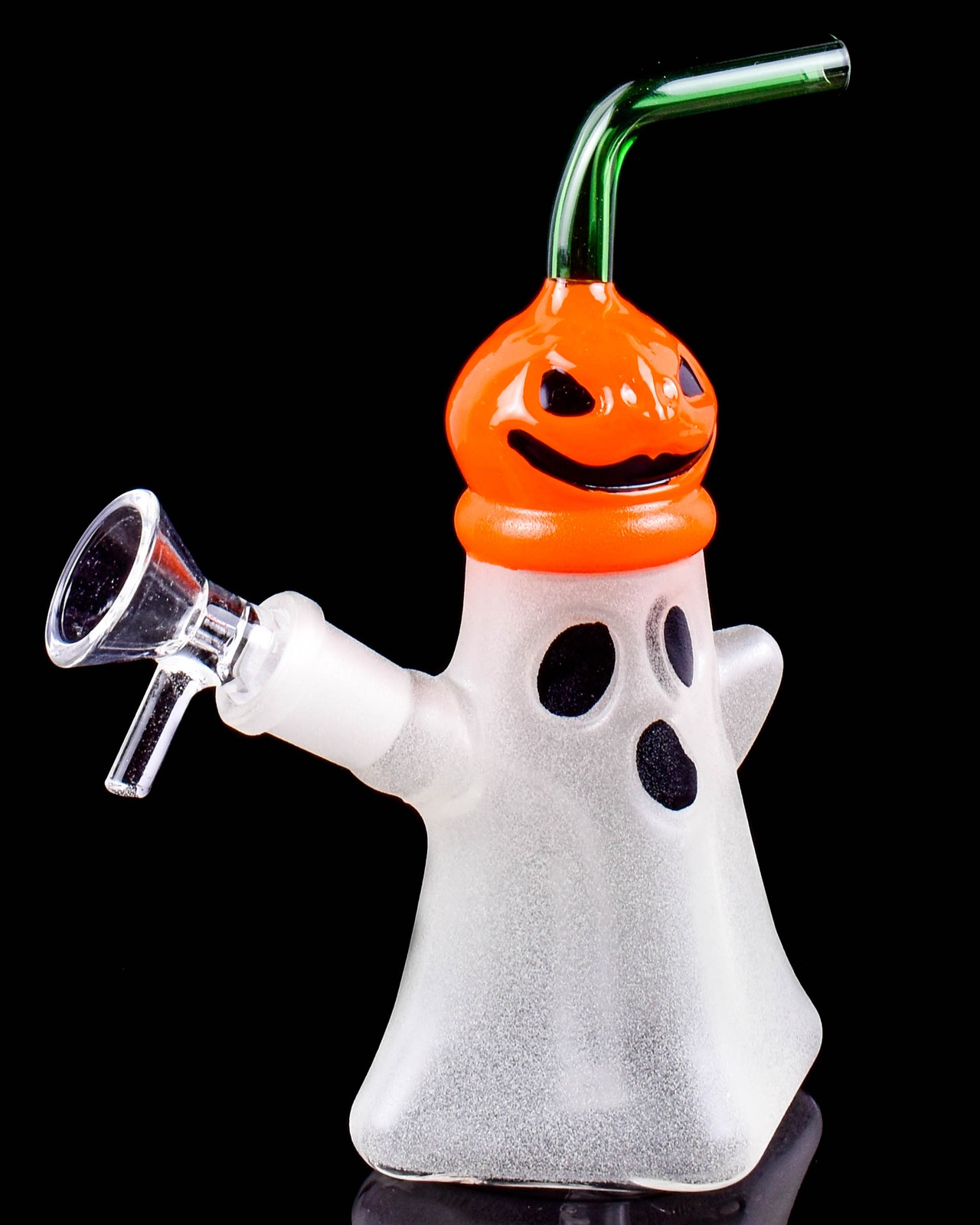 Halloween Skull Premium Glass Bong Water Pipe Catcher Hookah & Bubbler Glow Bong