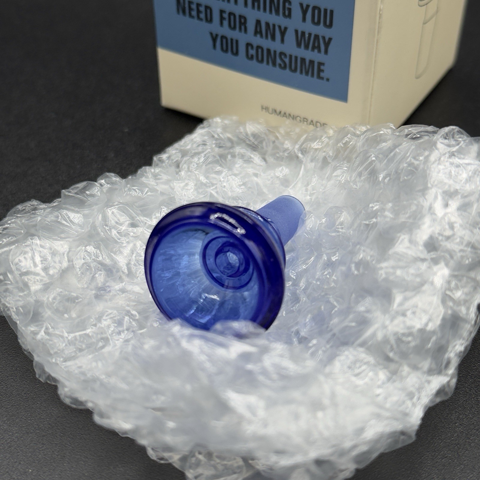 10mm Glass Saucer Bowl Slide For Bongs Water Pipes Hookahs – Blue